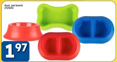 Asst. pet bowls