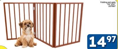 Folding pet gate