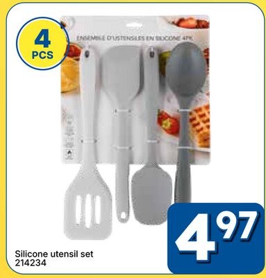Silicone utensil set