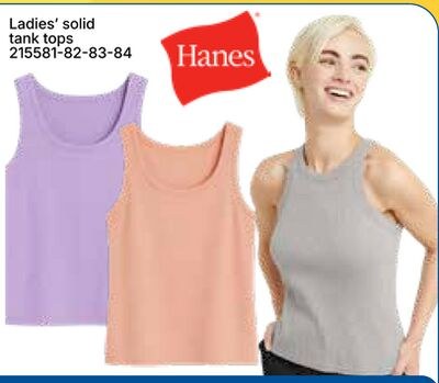 Ladies' solid tank tops