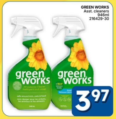 GREEN WORKS Asst. cleaners