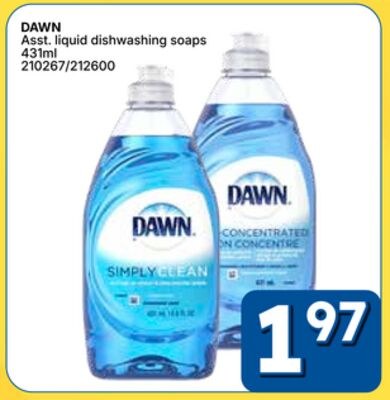 DAWN Ass. liquid dishwashing soaps
