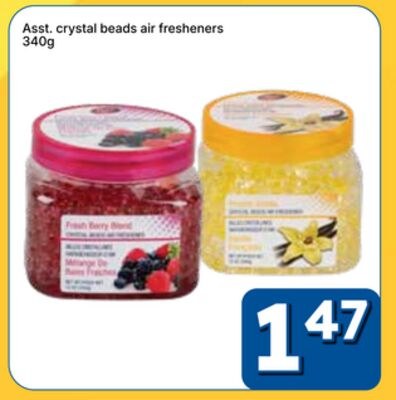 Asst. crystal beads air fresheners