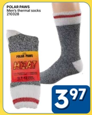 POLAR PAWS Men's thermal socks