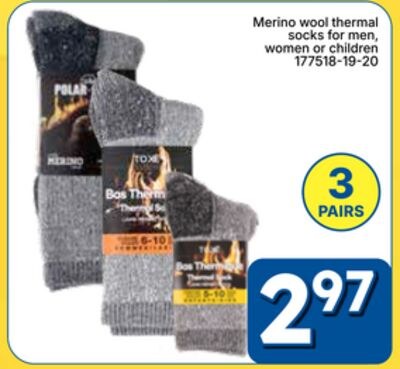 Merino wool thermal socks for men, women or chi…