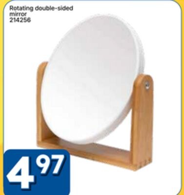 Rotating double-sided mirror