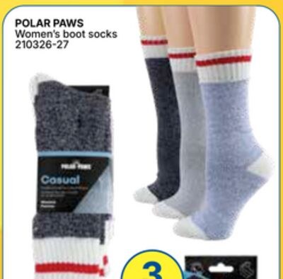 POLAR PAWS Women's boot socks