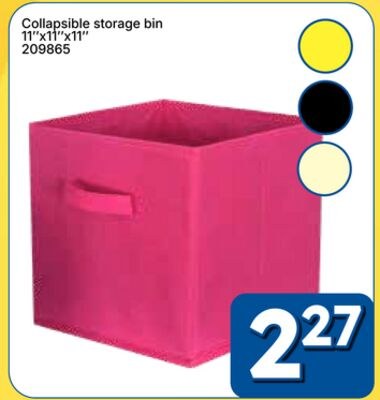 Collapsible storage bin