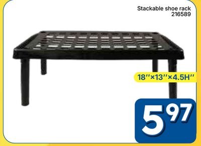 Stackable shoe rack