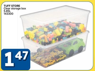 TUFF STORE Clear storage box