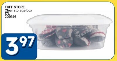 TUFF STORE Clear storage box