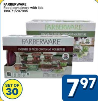 FARBERWARE Food containers with lids