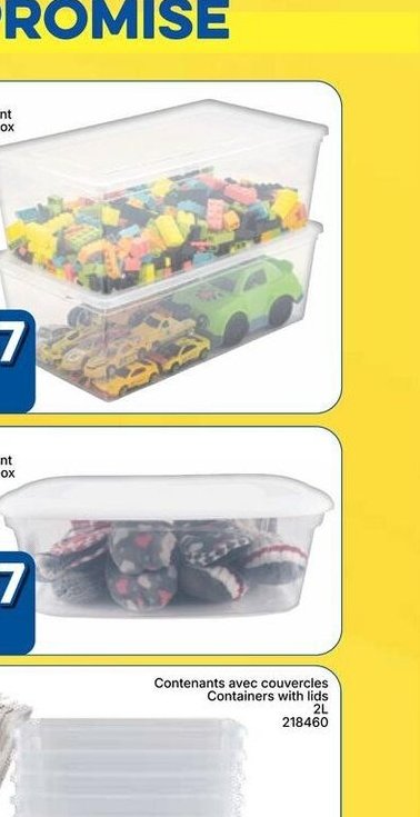 TUFF STORE Boîte de rangement transparente Clea…
