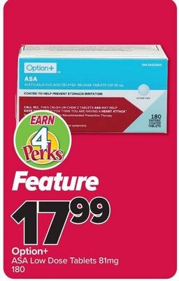 Option+ ASA Low Dose Tablets 81mg