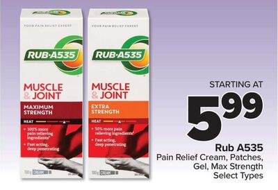 Rub A535 Pain Relief Cream, Patches, Gel, Max S…