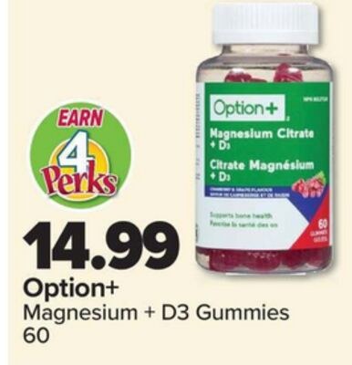 Option+ Magnesium + D3 Gummies