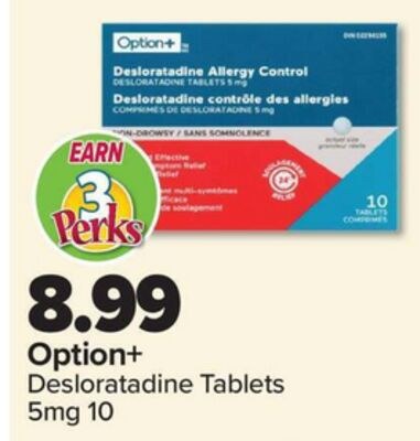 Option+ Desloratadine Tablets 5mg 10