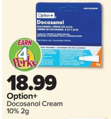Option+ Docosanol Cream 10%