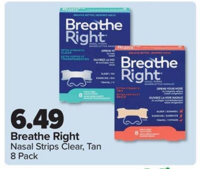Breathe Right Nasal Strips Clear, Tan