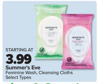 Summer's Eve Feminine Wash, Cleansing Cloths