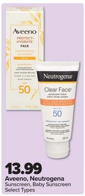 Aveeno, Neutrogena Sunscreen, Baby Sunscreen