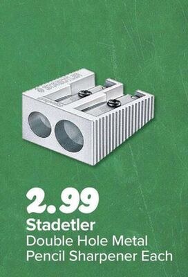 Stadetler Double Hole Metal Pencil Sharpener Ea…