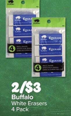 Buffalo White Erasers
