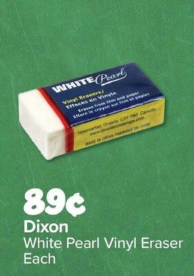 Dixon White Pearl Vinyl Eraser