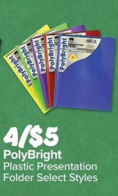 PolyBright Plastic Presentation Folder