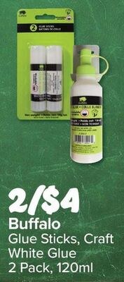 Buffalo Glue Sticks, Craft White Glue