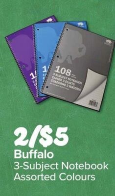 Buffalo 3-Subject Notebook