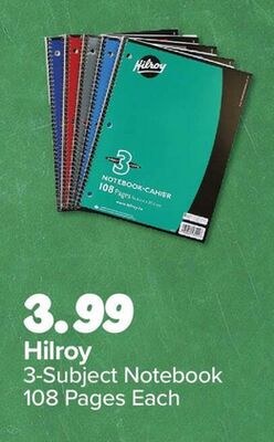 Hilroy 3-Subject Notebook