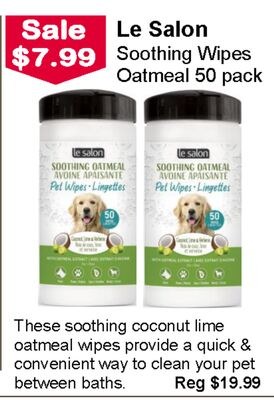 Le Salon Soothing Wipes Oatmeal 50 pack
