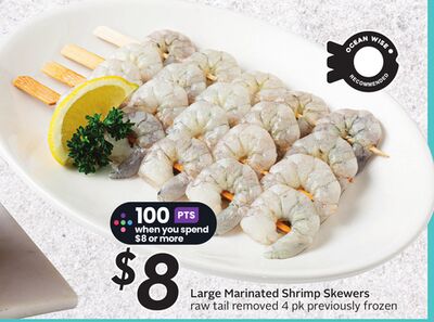 Large Marinated Shrimp Skewers