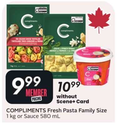 COMPLIMENTS Fresh Pasta Family Size