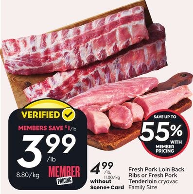 Fresh Pork Loin Back Ribs or Fresh Pork Tenderl…