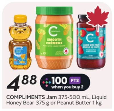COMPLIMENTS Jam 375-500 mL, Liquid Honey Bear 3…