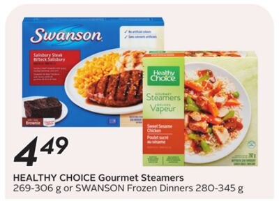 Gourmet Steamers 269-306 g or Frozen Dinners or…