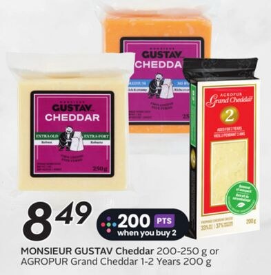 Cheddar 200-250 g or Grand Cheddar 1-2 Years 20…