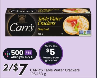 Table Water Crackers