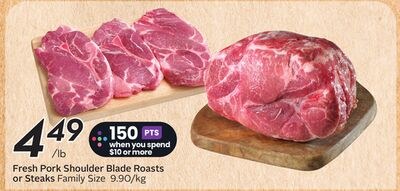 Fresh Pork Shoulder Blade Roasts or Steaks