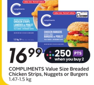COMPLIMENTS Value Size Breaded Chicken Strips, …