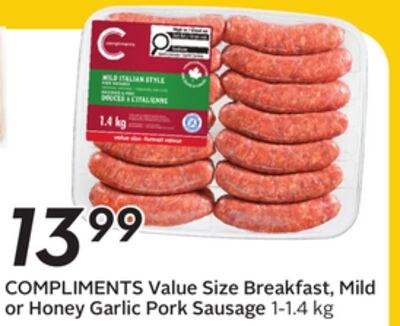 COMPLIMENTS Value Size Breakfast, Mild or Honey…