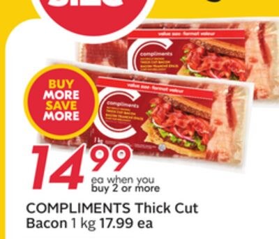 COMPLIMENTS Thick Cut Bacon