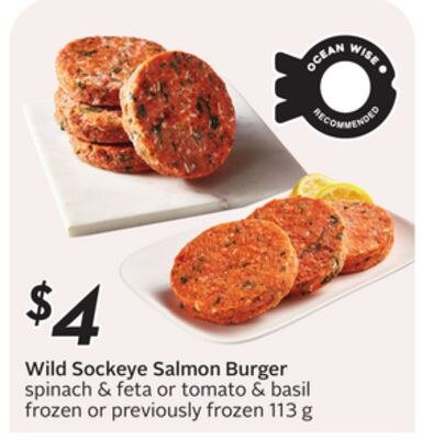 Wild Sockeye Salmon Burger