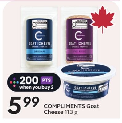 COMPLIMENTS Goat Cheese