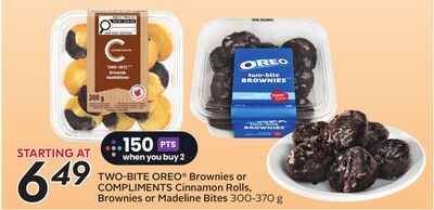 OREO® Brownies or COMPLIMENTS Cinnamon Rolls, B…