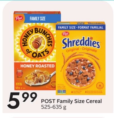 Family Size Cereal