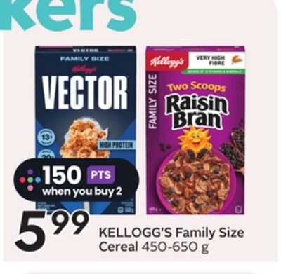 KELLOGG'S Family Size Cereal