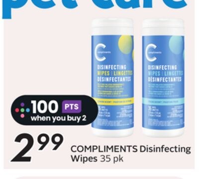 COMPLIMENTS Disinfecting Wipes